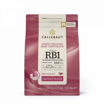 Callebaut Pembe(Ruby) Para Drop 2,5 Kg - 1