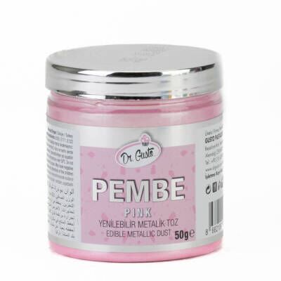 Dr. Gusto Yenilebilir Pembe Metalik Gıda Simi 50 G - 1