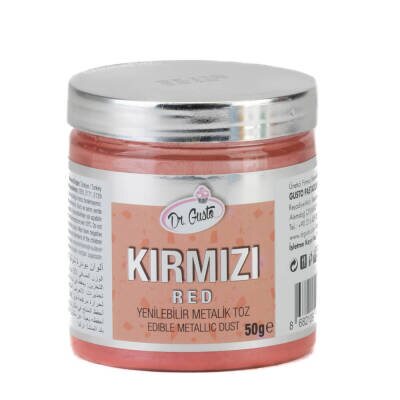 Dr. Gusto Yenilebilir Kırmızı Metalik Gıda Simi 50 G - 1