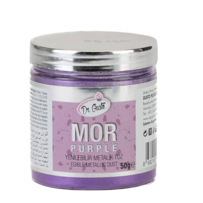 Dr. Gusto Yenilebilir Mor Metalik Gıda Simi 50 G - 1