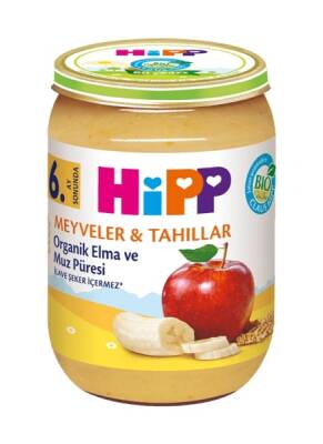 Hipp Organik Elma Ve Muz Püresi 190 G 6lı - 1