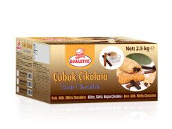 Ovalette Beyaz Çubuk Çikolata 2,5 Kg - 2