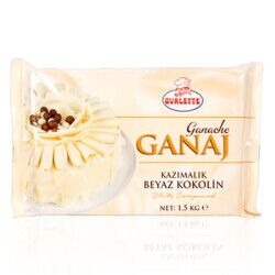 Ovalette Beyaz(Fildişi) Ganaj Kuvertür 1500 G - 1